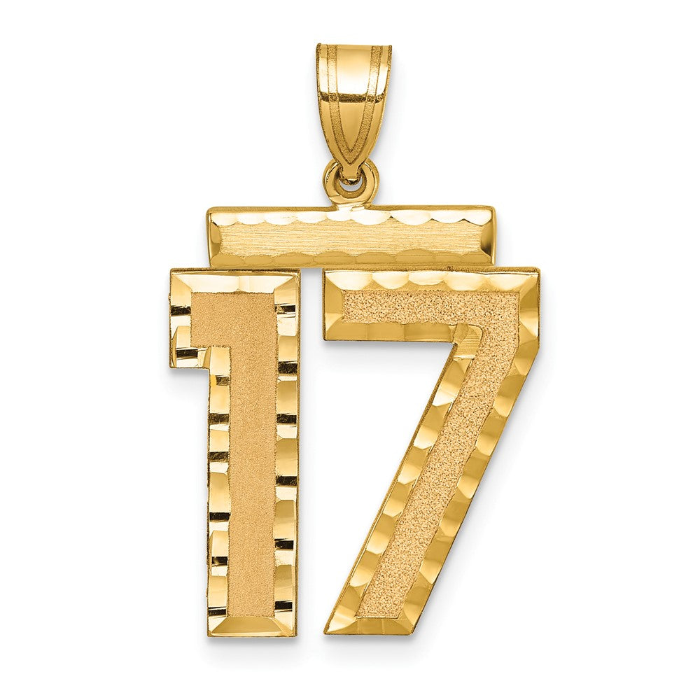 Solid;Casted;Diamond-cut;Satin;14k Yellow gold