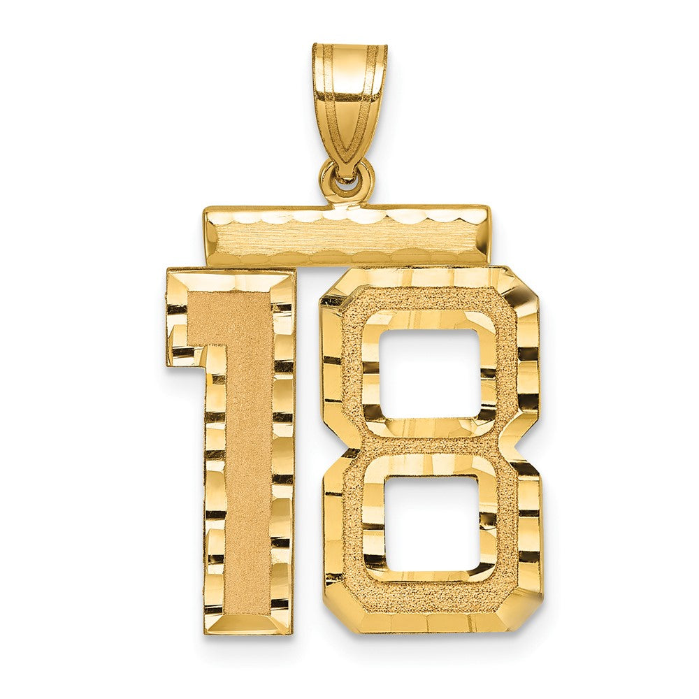Solid;Casted;Diamond-cut;Satin;14k Yellow gold