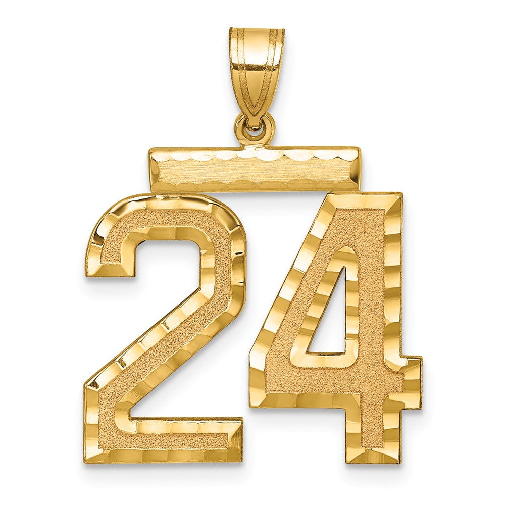 Solid;Casted;Diamond-cut;Satin;14k Yellow gold