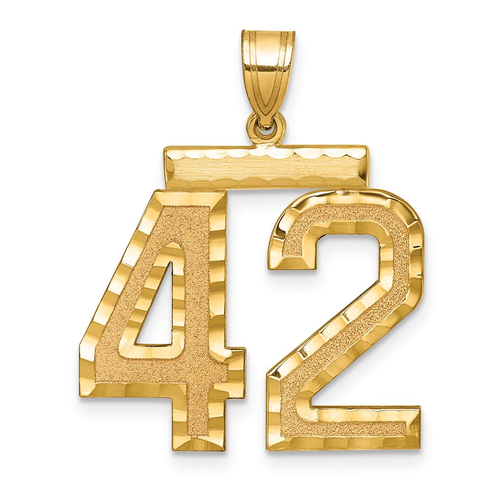 Solid;Casted;Diamond-cut;Satin;14k Yellow gold