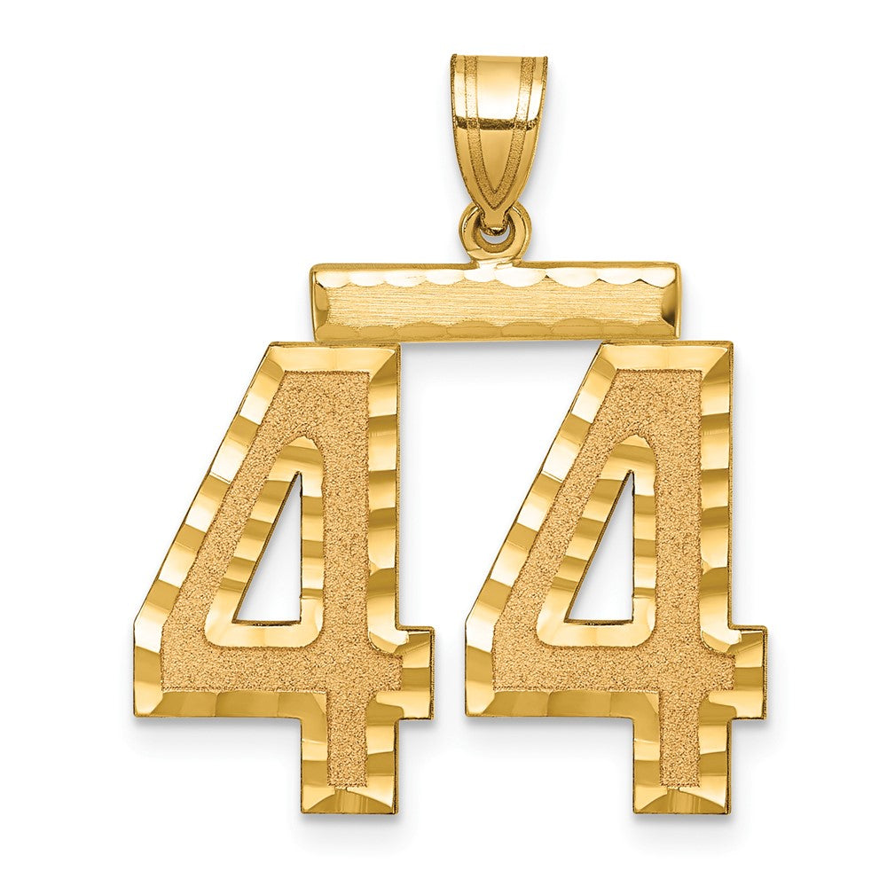 Solid;Casted;Diamond-cut;Satin;14k Yellow gold