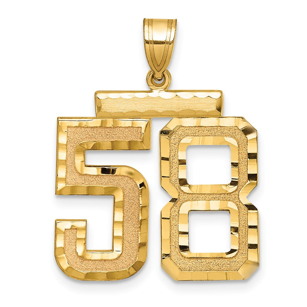 Solid;Casted;Diamond-cut;Satin;14k Yellow gold