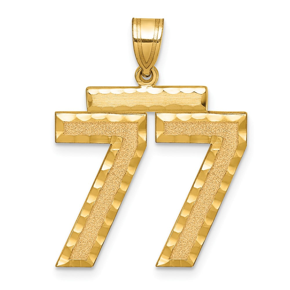 Solid;Casted;Diamond-cut;Satin;14k Yellow gold