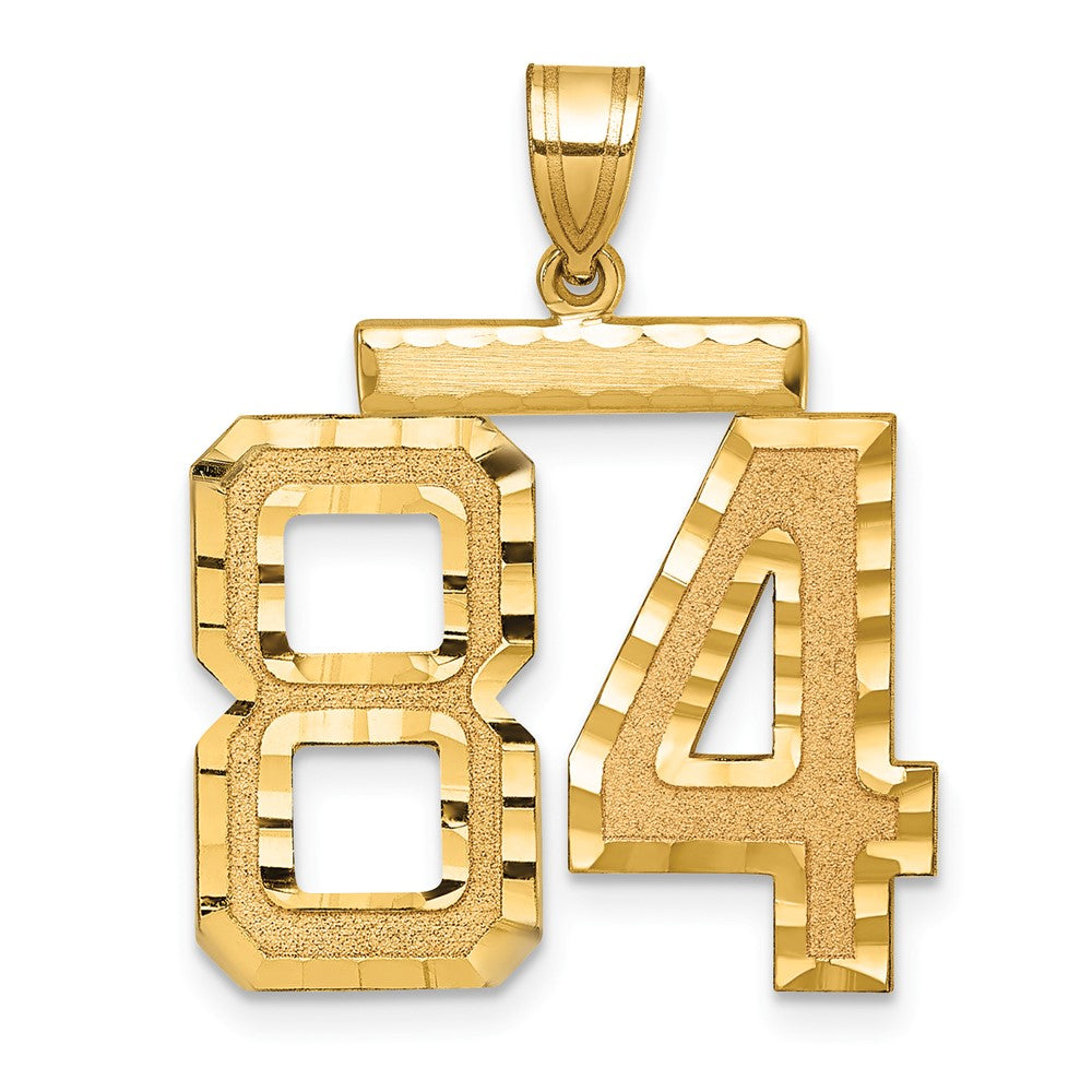 Solid;Casted;Diamond-cut;Satin;14k Yellow gold