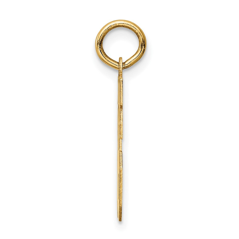 14k Small Satin Number 16 Charm