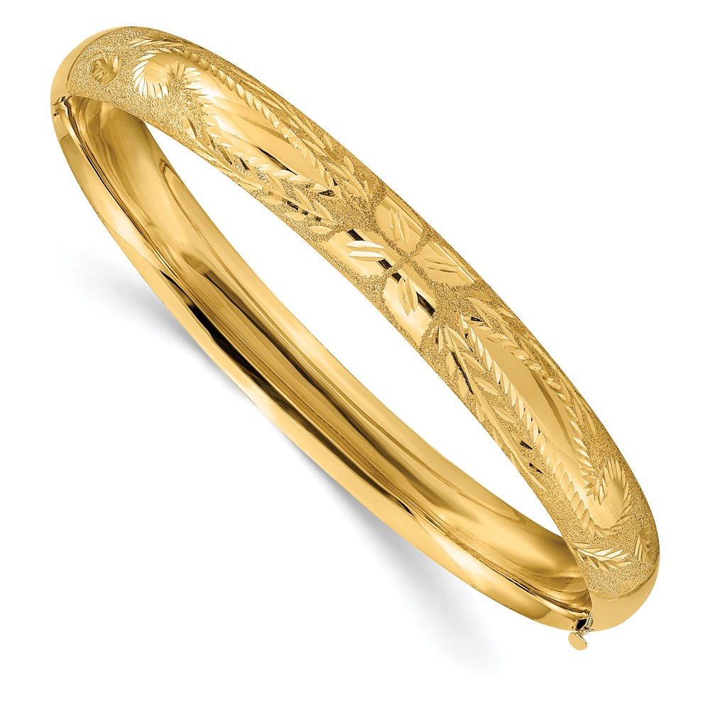 14k Yellow gold;Hollow;Engravable;Safety bar
