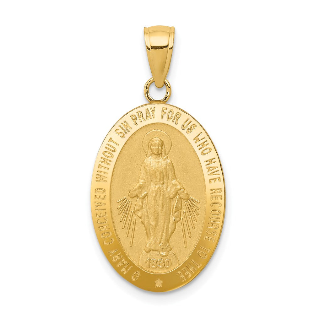Solid;Polished;Satin;Die struck;14k Yellow gold;Not engraveable