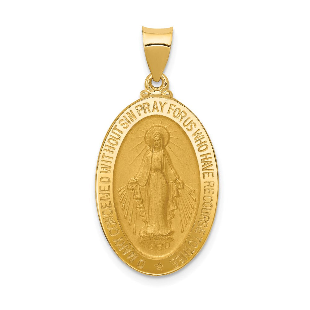 Polished;Satin;Die struck;14k Yellow gold