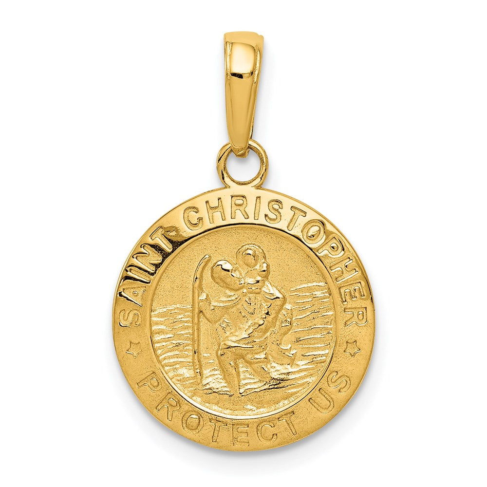 Solid;Polished;Die struck;14k Yellow gold;Engravable;Not engraveable;Textured back