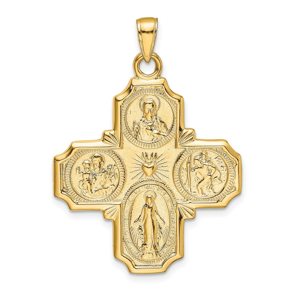 Solid;Polished;Die struck;14k Yellow gold