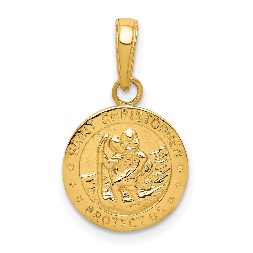 Solid;Polished;Satin;Die struck;14k Yellow gold;Engravable;Polished back