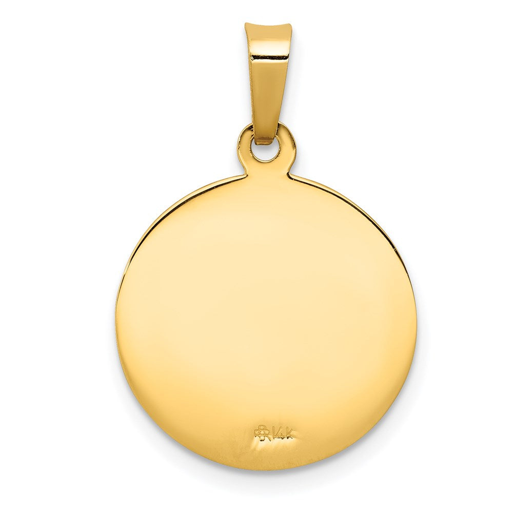 14k Polished and Satin Solid Saint Anthony Medal Charm