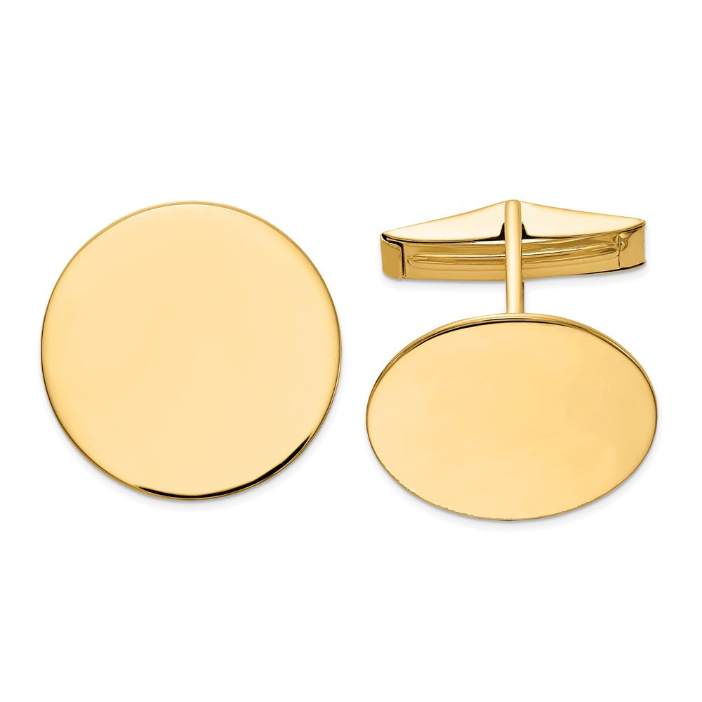Solid;Polished;14k Yellow gold;Engravable