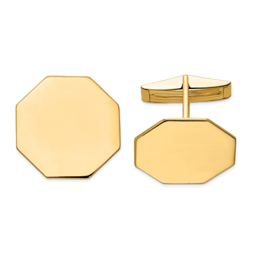 Solid;Polished;14k Yellow gold;Engravable