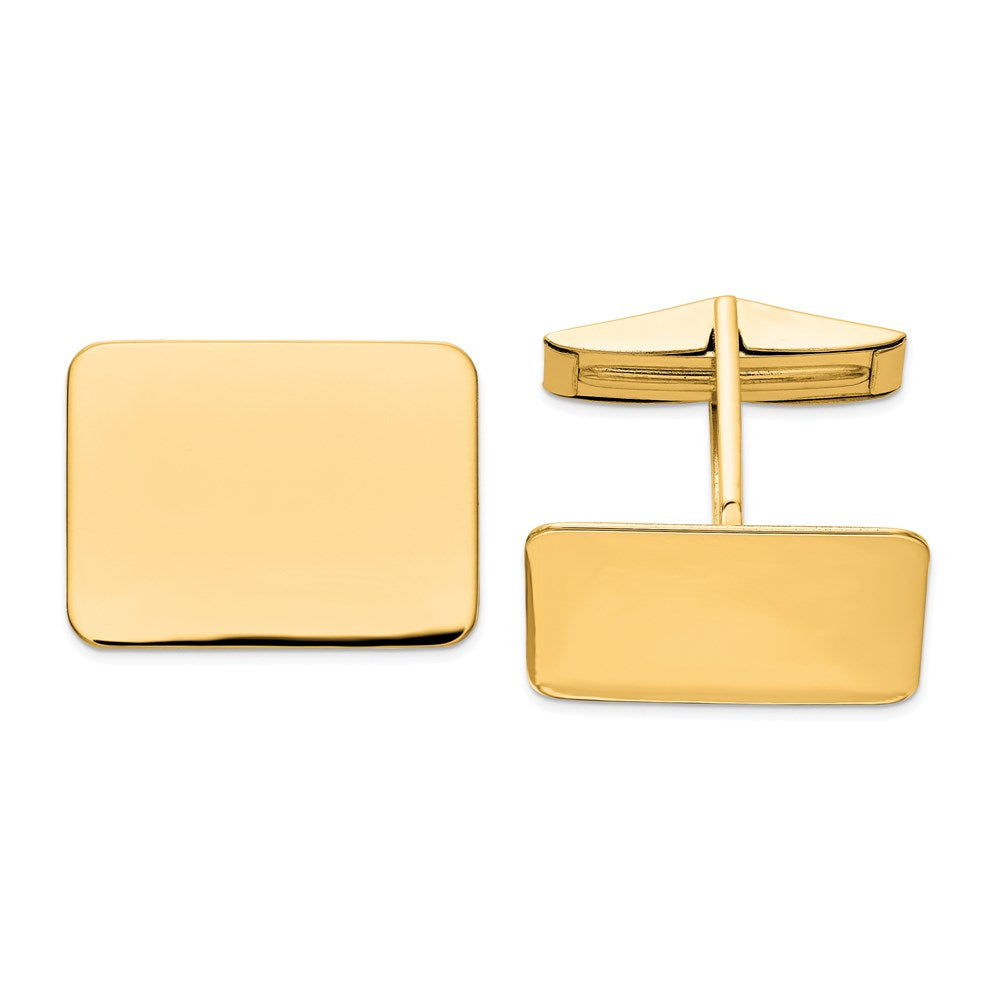 Solid;Polished;14k Yellow gold;Engravable