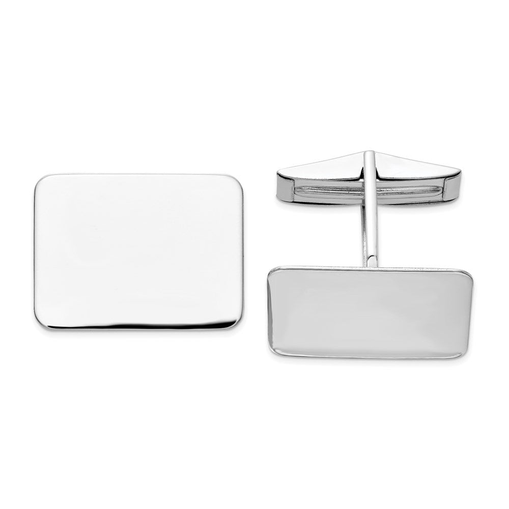Solid;Polished;14K White gold;Engravable