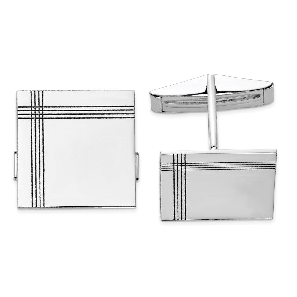 Solid;Polished;14K White gold;Engravable