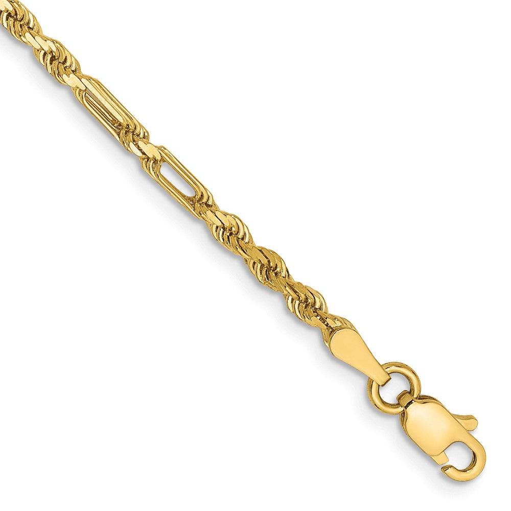 Solid;Diamond-cut;14k Yellow gold;Lobster