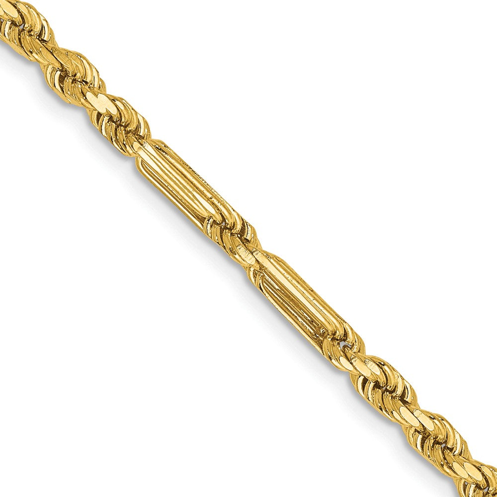 Solid;Diamond-cut;14k Yellow gold;Lobster