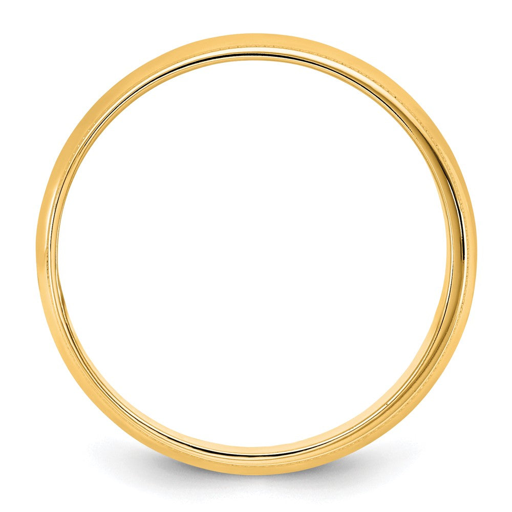 14KY 5.5mm LTW Milgrain Half Round Band Size 7