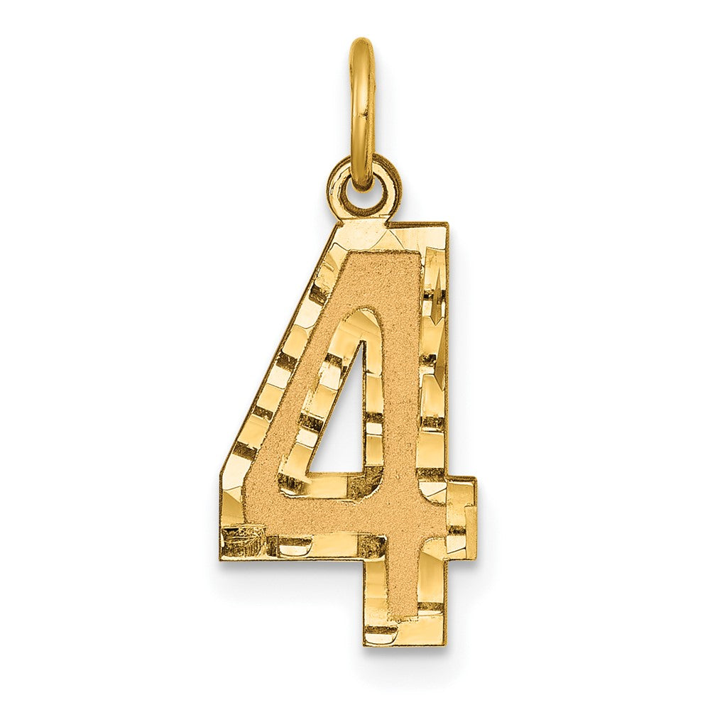 Casted;Diamond-cut;14k Yellow gold;Textured back