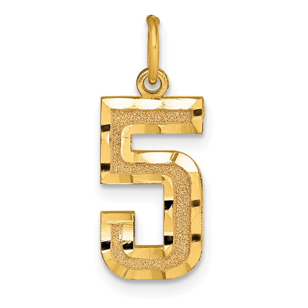 Casted;Diamond-cut;14k Yellow gold;Textured back