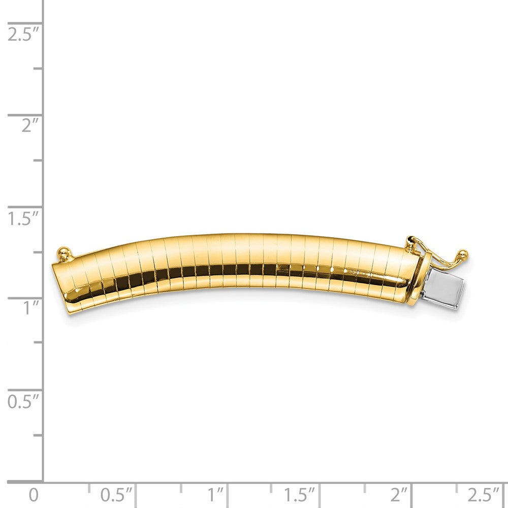 14k 8mm Lightweight Domed Omega 2 inch Extender for Necklace