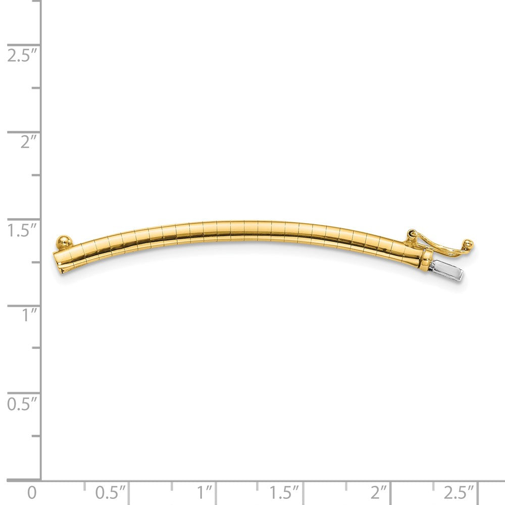 14k 3mm Standard Weight Domed Omega 2 inch Extender for Necklace