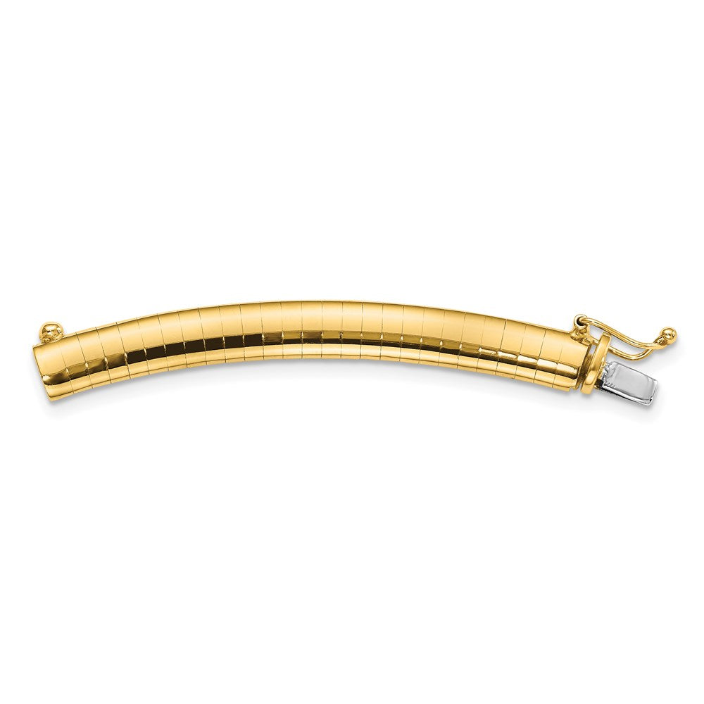 Solid;Polished;14k Yellow gold;Box catch;Domed