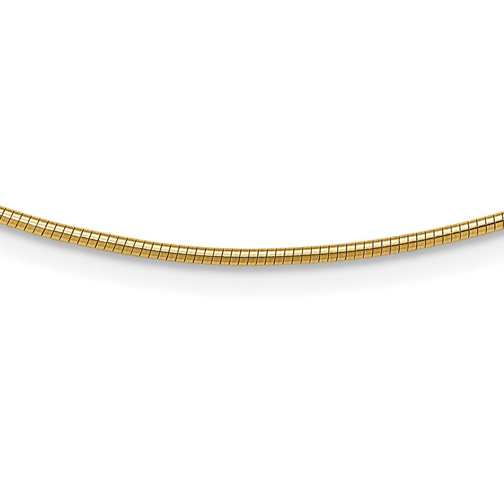 14K Polished 1.4mm 18 inch Round Omega Necklace