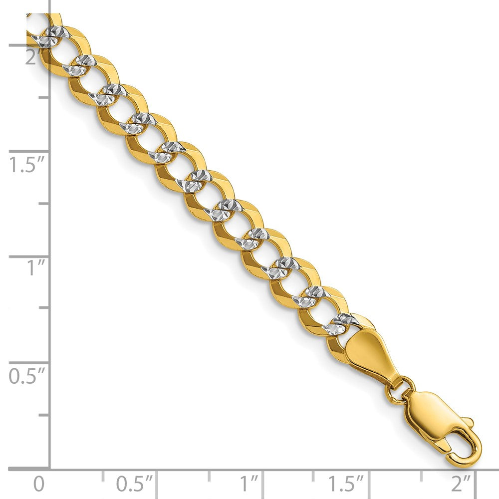 14k 5.9mm Lightweight Pav Flat Cuban Chain
