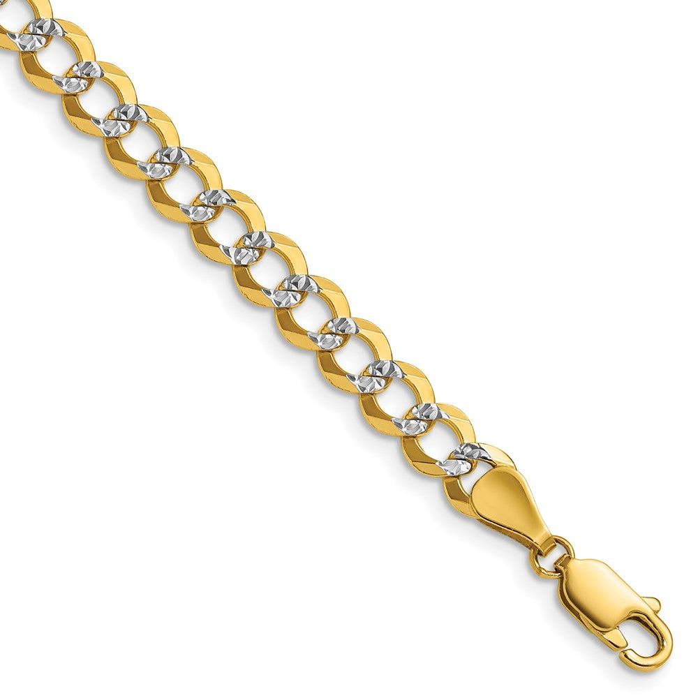 14k 5.9mm Lightweight Pav Flat Cuban Chain