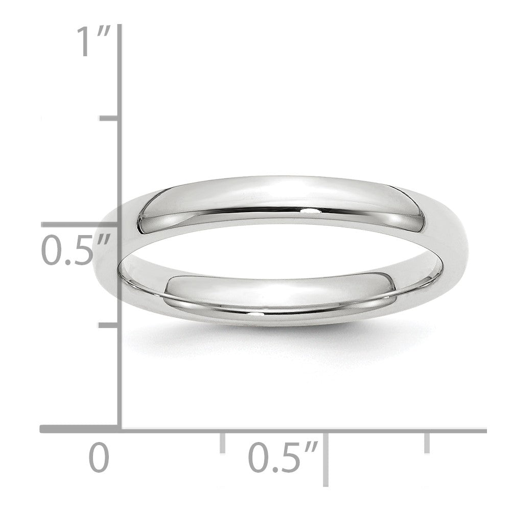 Platinum 3mm Comfort-Fit Wedding Band Size 4.5