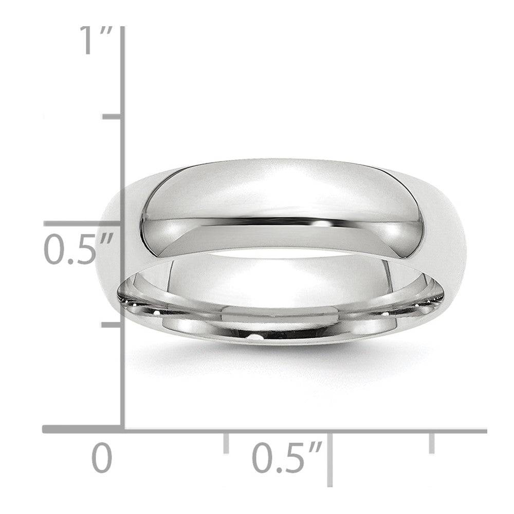 Platinum 6mm Comfort-Fit Wedding Band Size 11.5