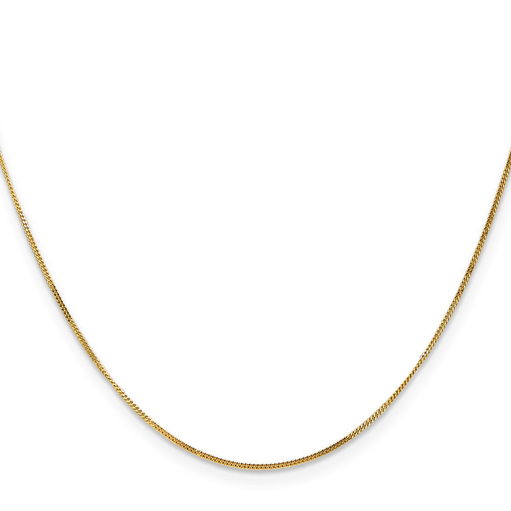 14K 18 inch .9mm Curb  with Spring Ring Clasp Pendant Chain