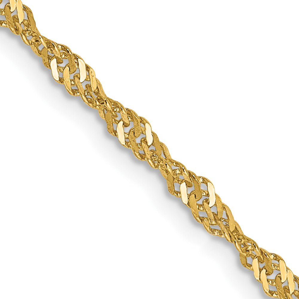 Solid;Polished;14k Yellow gold;Lobster