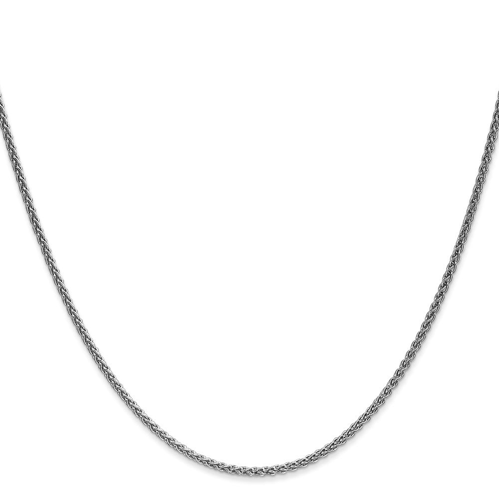 14K White Gold 26 inch 1.7mm Spiga with Lobster Clasp Chain