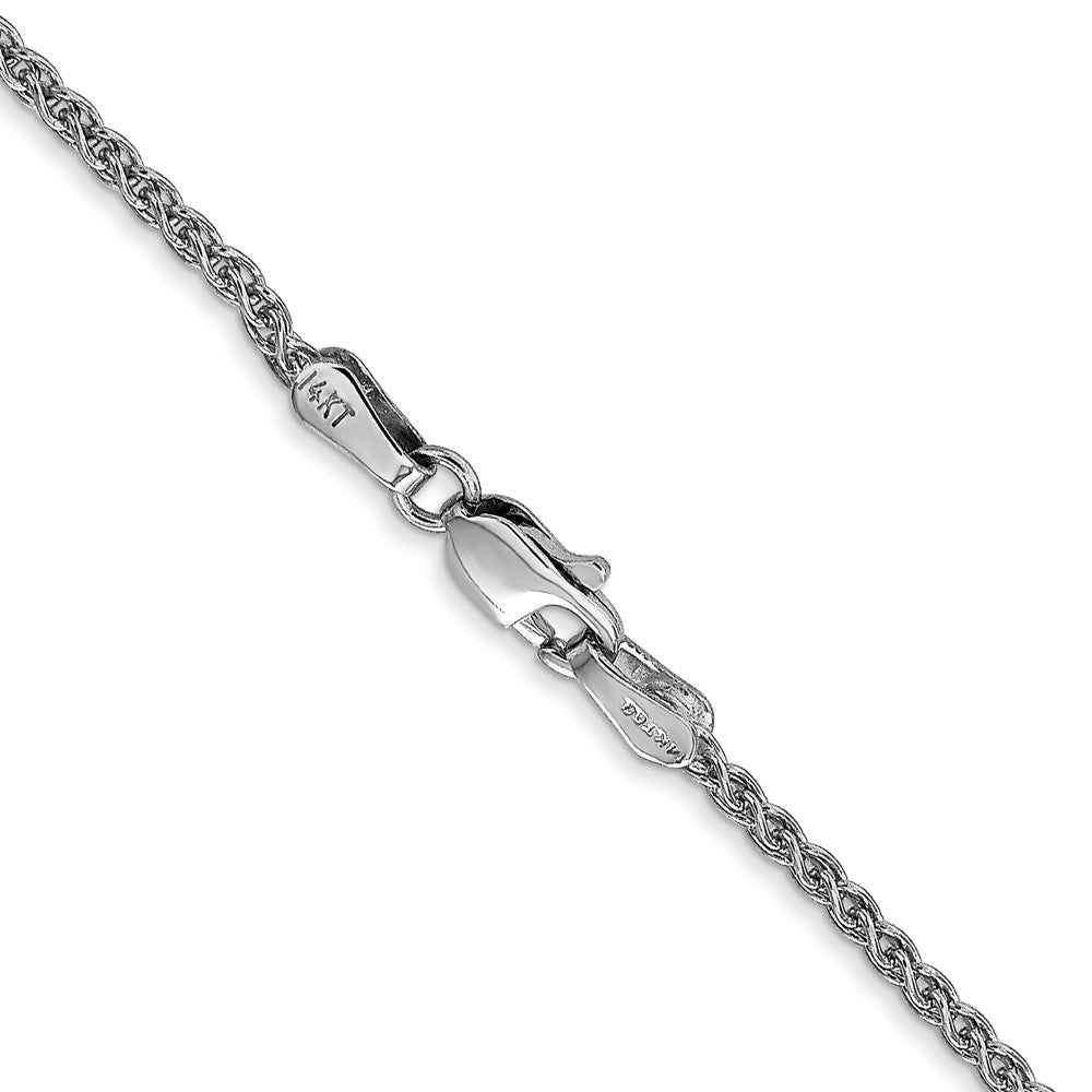 14K White Gold 26 inch 1.7mm Spiga with Lobster Clasp Chain