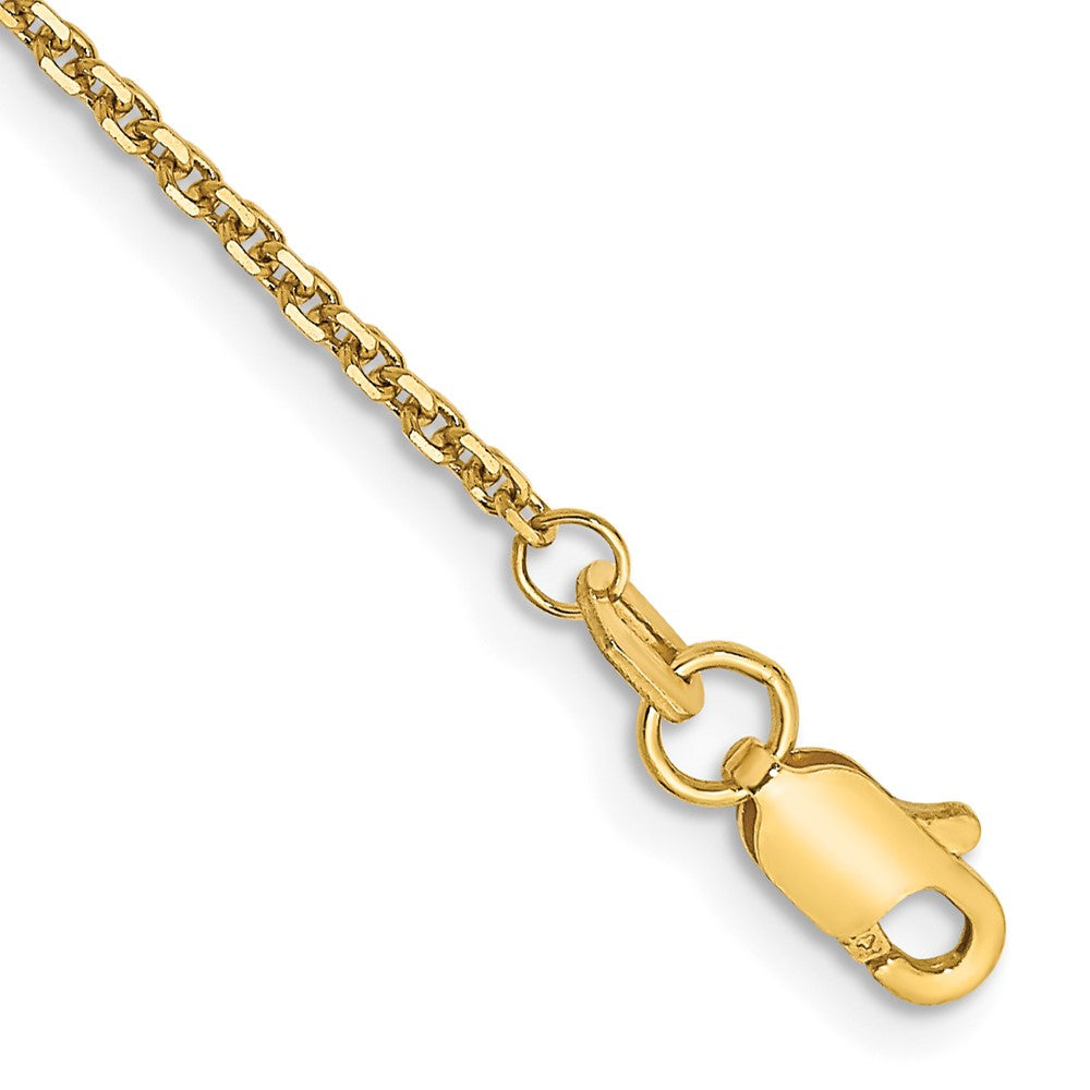 Diamond-cut;Polished;14k Yellow gold;Lobster