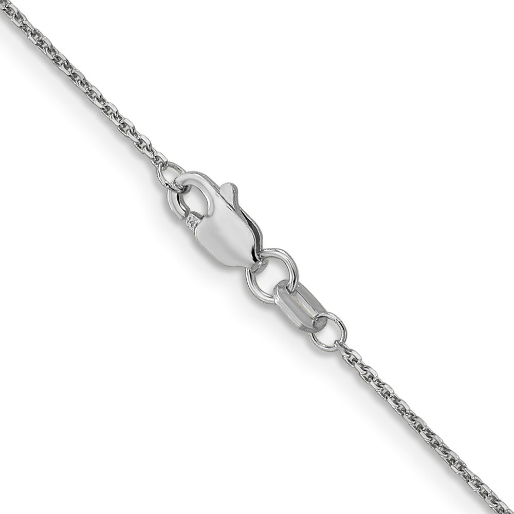 14K White Gold 22 inch .95mm Diamond-cut Cable with Lobster Clasp Chain