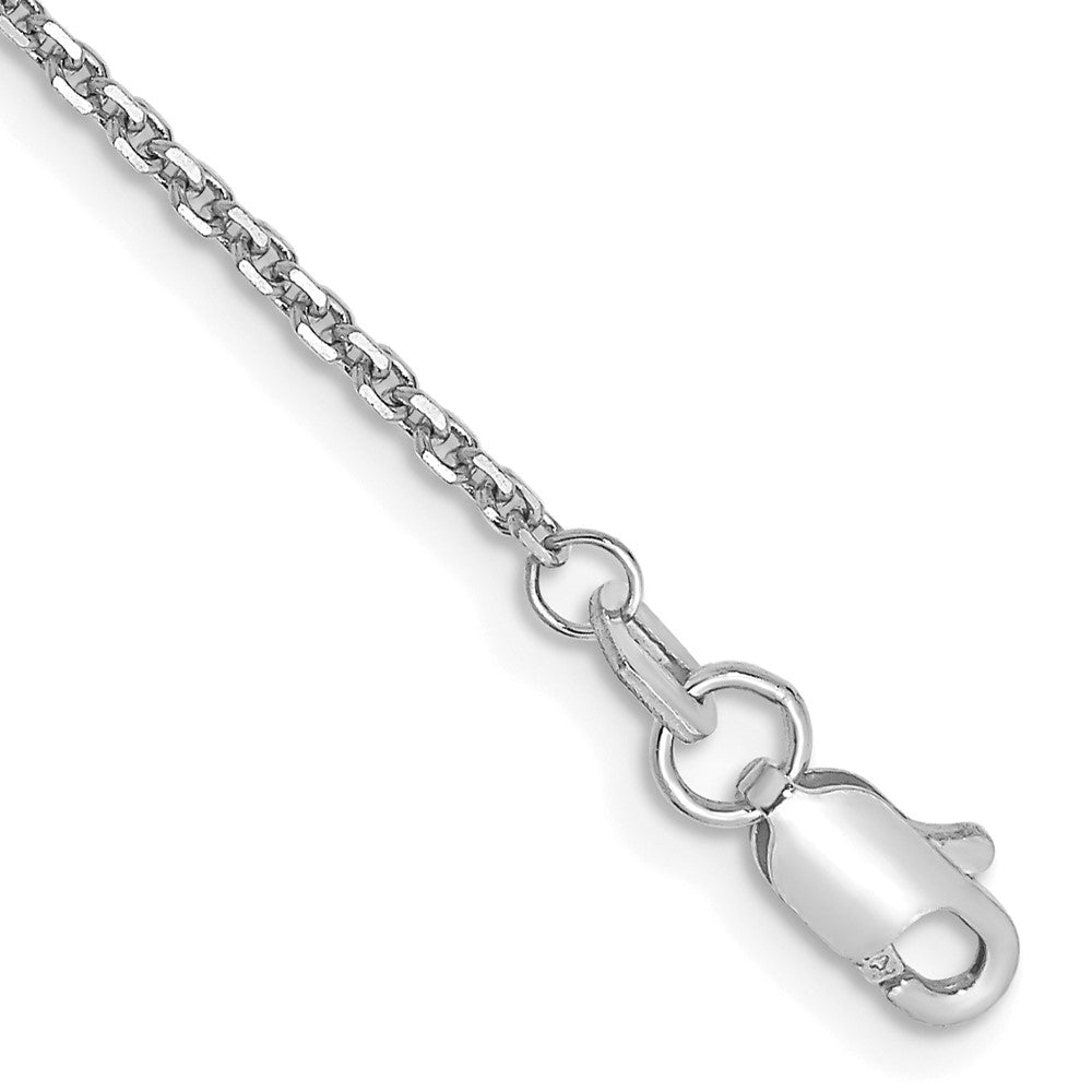Diamond-cut;Polished;14K White gold;Lobster