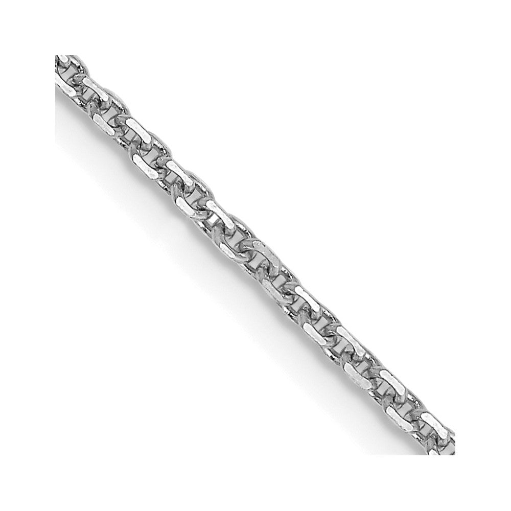 14K White Gold 26 inch 1.45mm Diamond-cut Cable with Lobster Clasp Chain