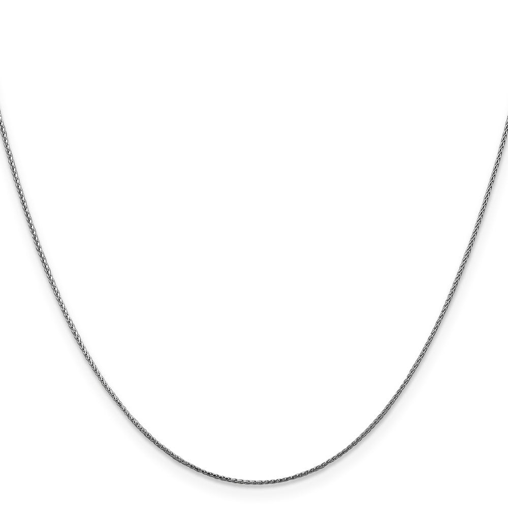 14K White Gold 22 inch .85mm Diamond-cut Spiga with Lobster Clasp Chain