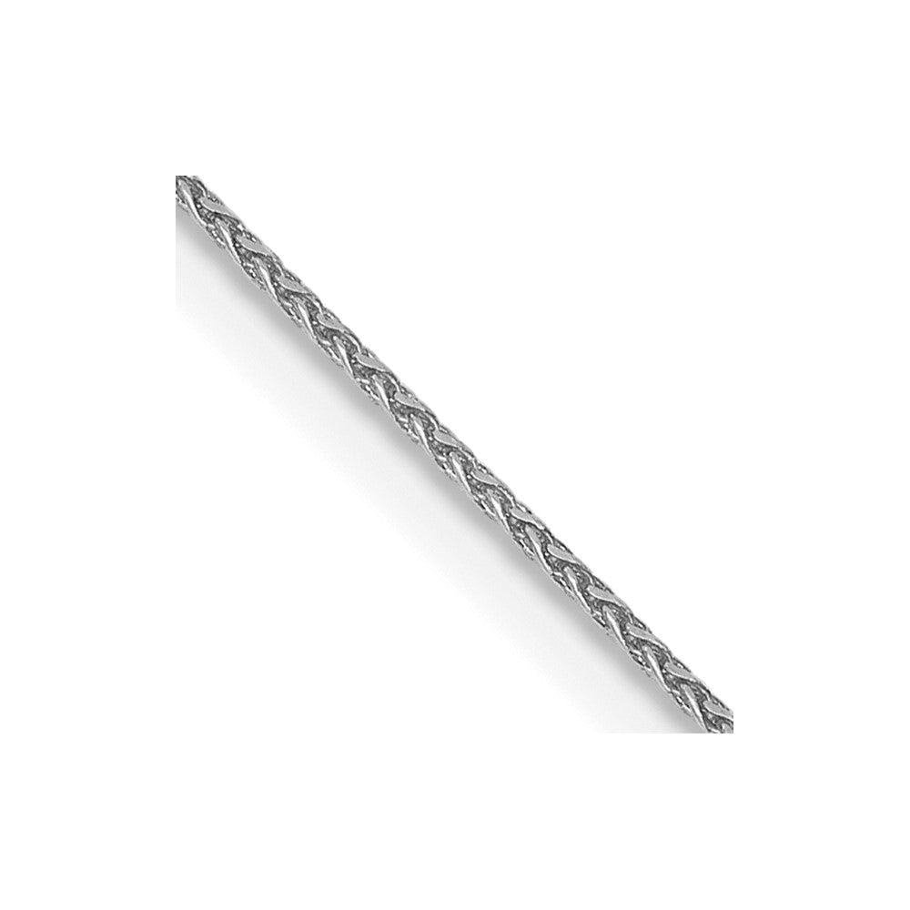 14K White Gold 22 inch .85mm Diamond-cut Spiga with Lobster Clasp Chain