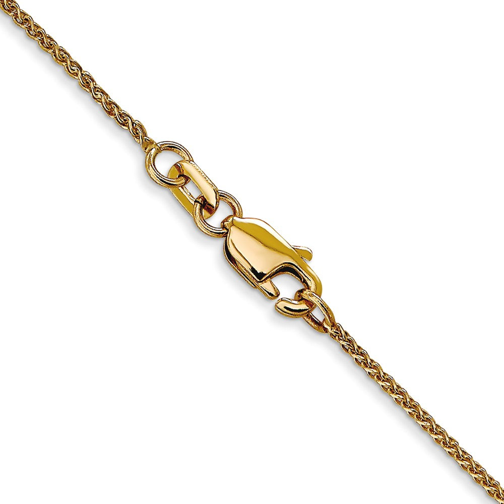 14K 22 inch 1.05mm Diamond-cut Spiga with Lobster Clasp Chain