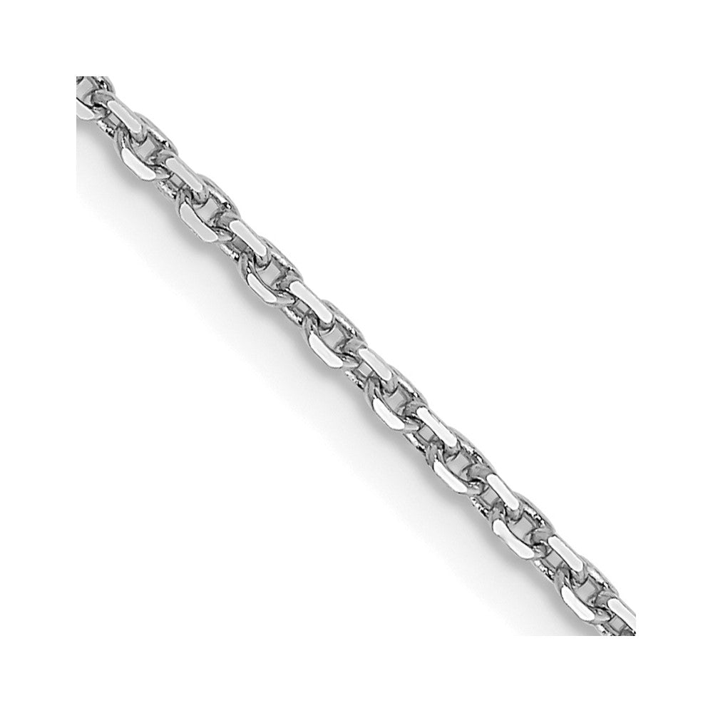 Solid;Diamond-cut;14K White gold;Lobster