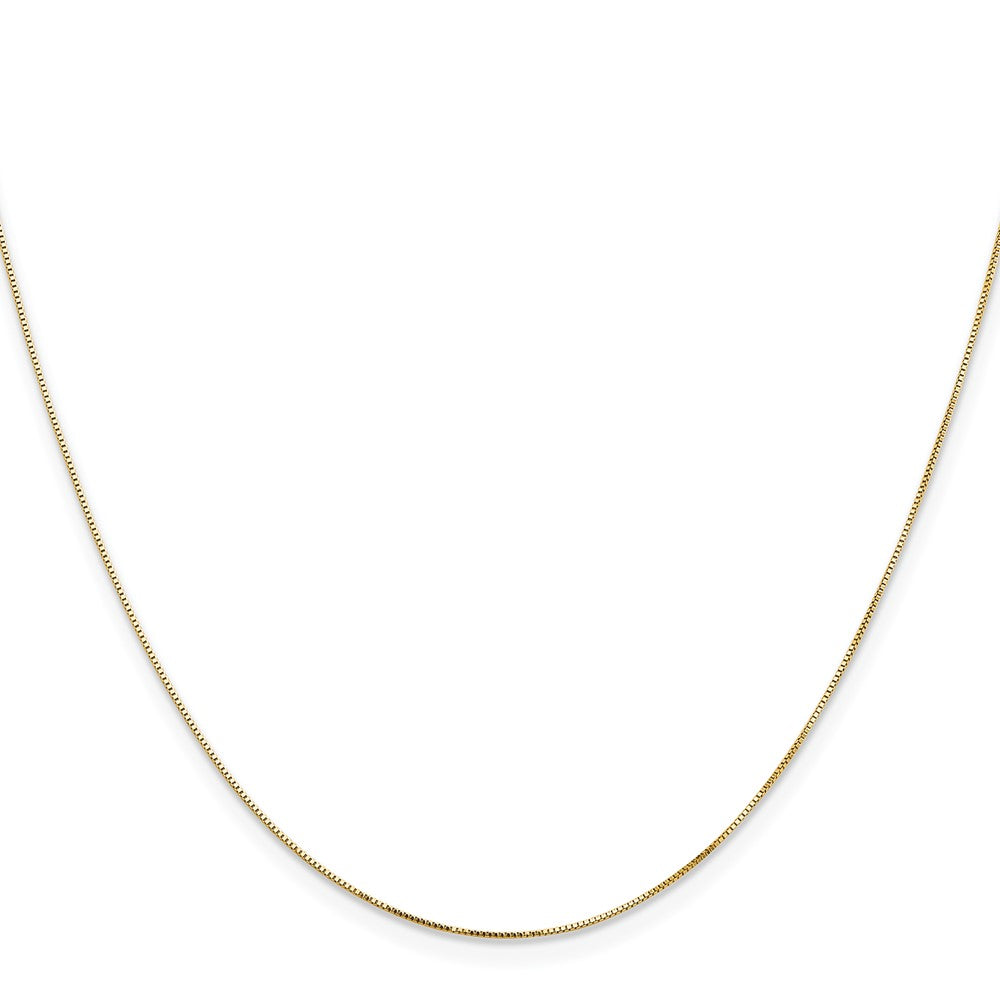 14K 26 inch .5mm Box with Lobster Clasp Chain