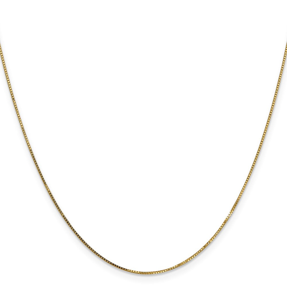 14K 14 inch .7mm Box with Spring Ring Clasp Chain