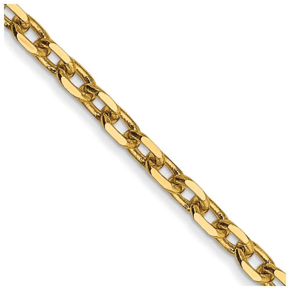Solid;Diamond-cut;14k Yellow gold;Lobster