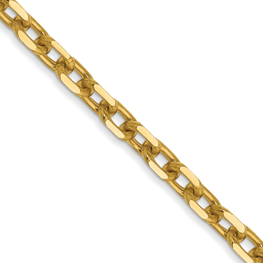 Solid;Diamond-cut;14k Yellow gold;Lobster